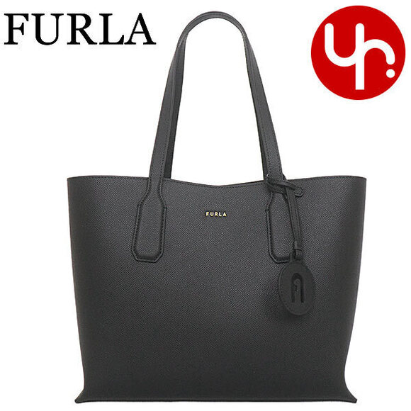 Furla Handbags - Furla Leather Shoulder Tote Bag Onyx Black Nero Black Collection